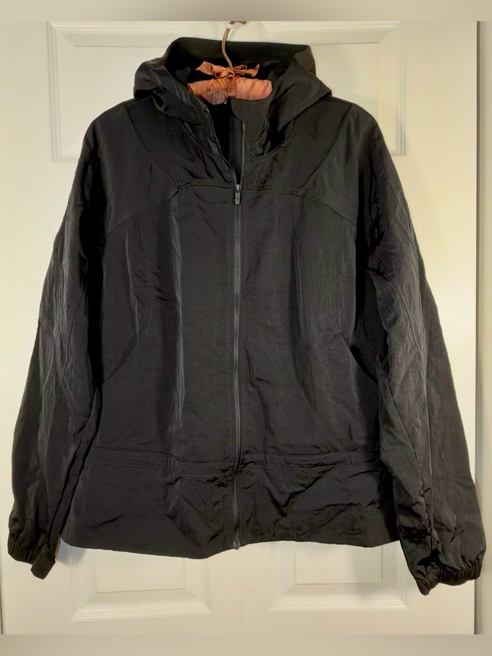 Lululemon Black Hooded Utility Jacket Camo Lined Size 8